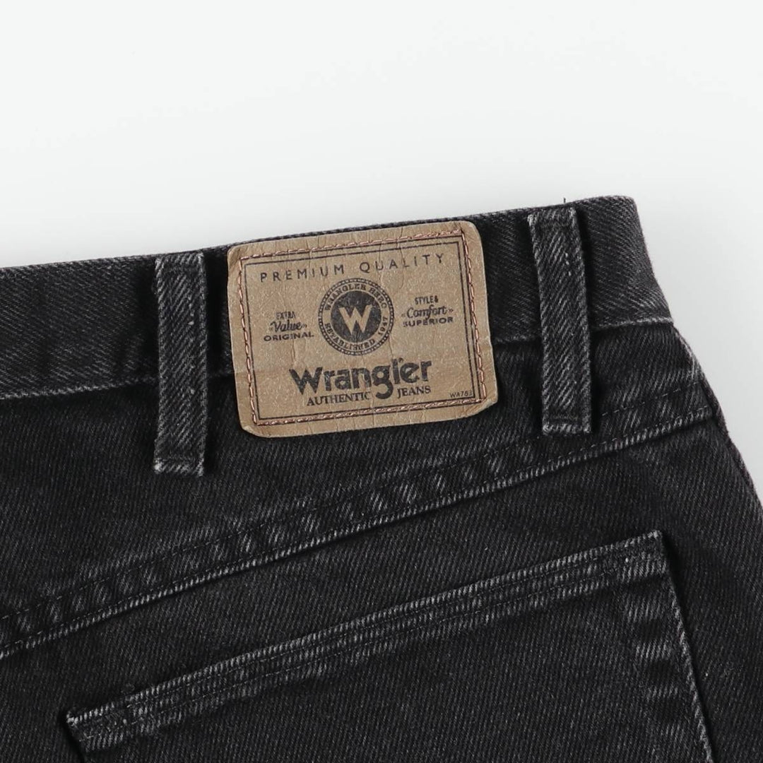 Wrangler Black Denim Shorts, Shorts, Men's, W34 cotton black type Vintage Second Hand