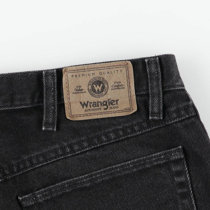 Wrangler Black Denim Shorts, Shorts, Men's, W34 cotton black type Vintage Second Hand