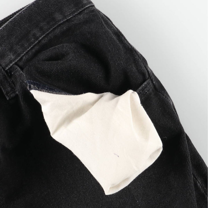 Wrangler Black Denim Shorts, Shorts, Men's, W34 cotton black type Vintage Second Hand