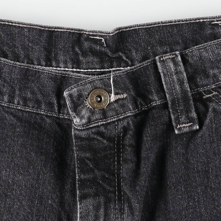 Wrangler Denim Painter Jorts Half Pants, Men's W35 (approx.) cotton black type Vintage Second Hand