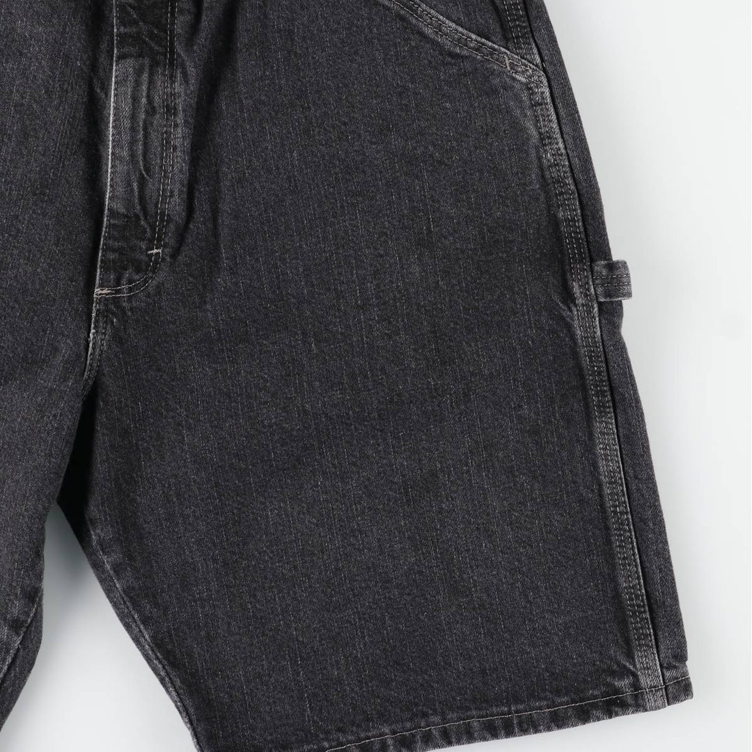 Wrangler Denim Painter Jorts Half Pants, Men's W35 (approx.) cotton black type Vintage Second Hand