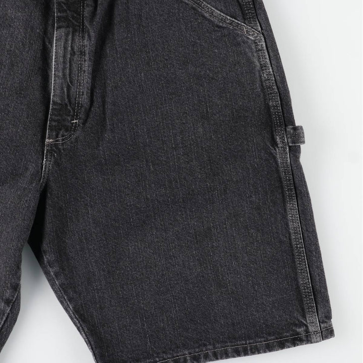 Wrangler Denim Painter Jorts Half Pants, Men's W35 (approx.) cotton black type Vintage Second Hand