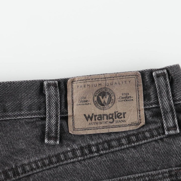 Wrangler Black Denim Shorts, Shorts, Men's, W34 cotton black type Vintage Second Hand