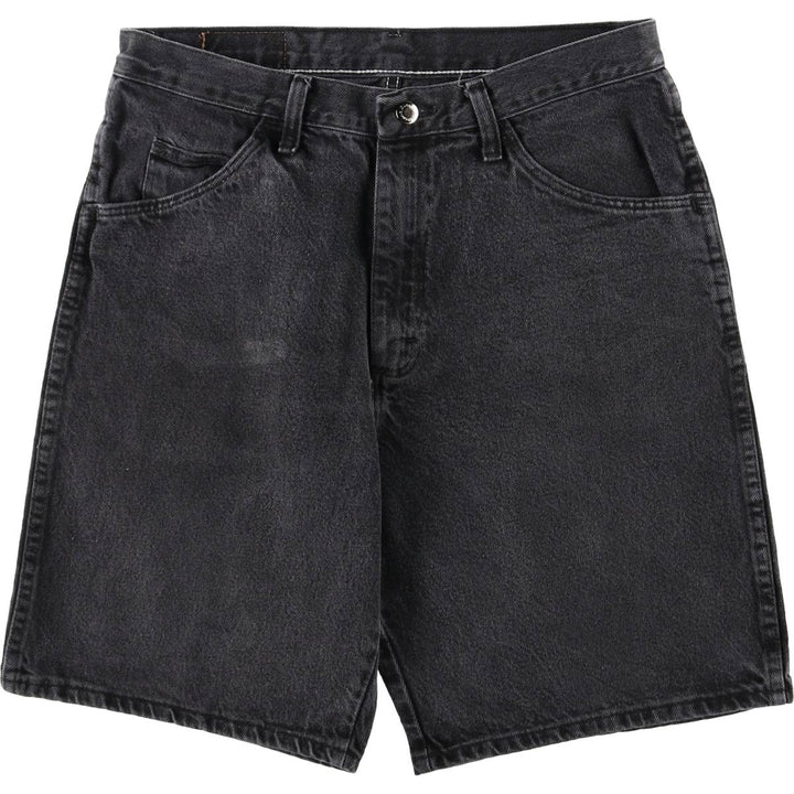 Wrangler Black Denim Shorts, Shorts, Men's, W33 cotton black type Vintage Second Hand