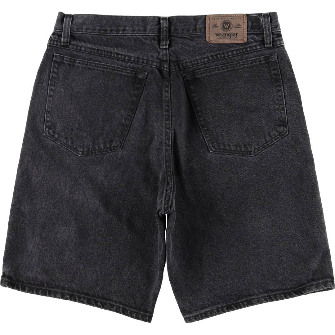 Wrangler Black Denim Shorts, Shorts, Men's, W33 cotton black type Vintage Second Hand