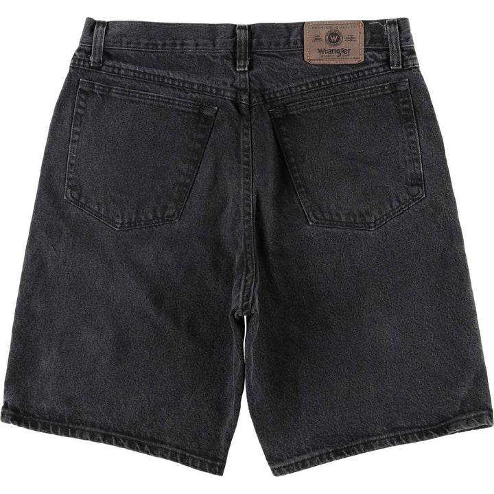 Wrangler Black Denim Shorts, Shorts, Men's, W33 cotton black type Vintage Second Hand