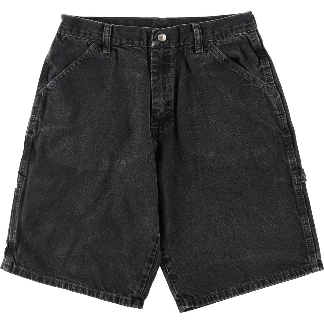 Wrangler denim painter shorts, men's size W30 (approx.) unclear black type Vintage Second Hand