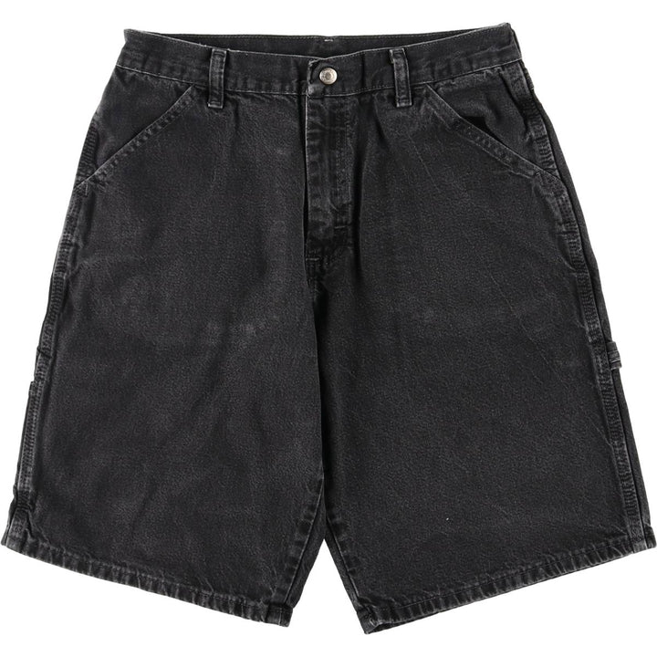 Wrangler denim painter shorts, men's size W30 (approx.) unclear black type Vintage Second Hand