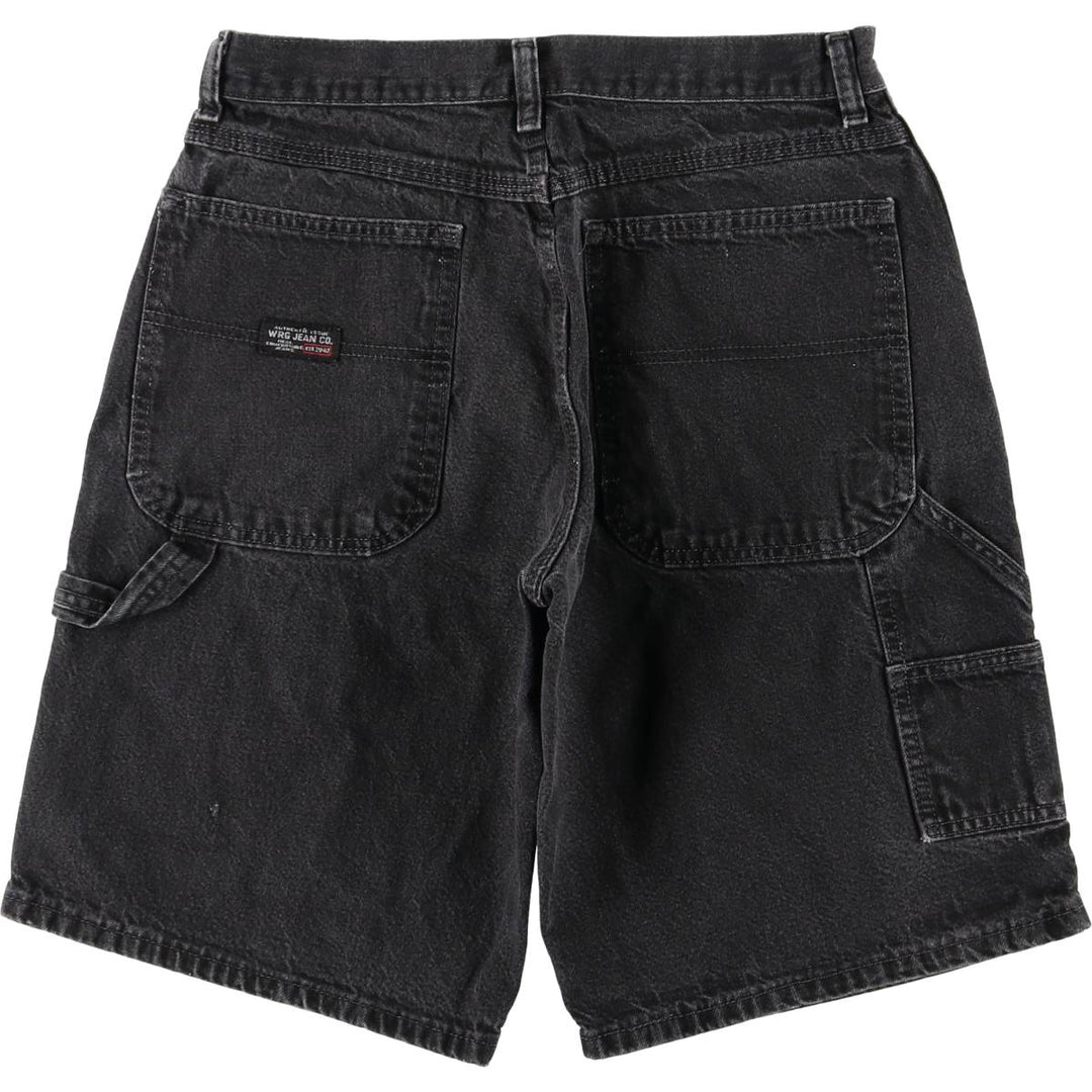 Wrangler denim painter shorts, men's size W30 (approx.) unclear black type Vintage Second Hand