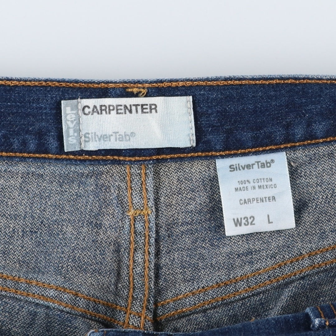 2000'S Levi's Silver Tab Carpenter Denim Painter Shorts, Men's Size W34 (approx.) cotton blue type Vintage Second Hand