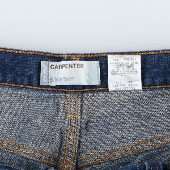 2000'S Levi's Silver Tab Carpenter Denim Painter Shorts, Men's Size W34 (approx.) cotton blue type Vintage Second Hand