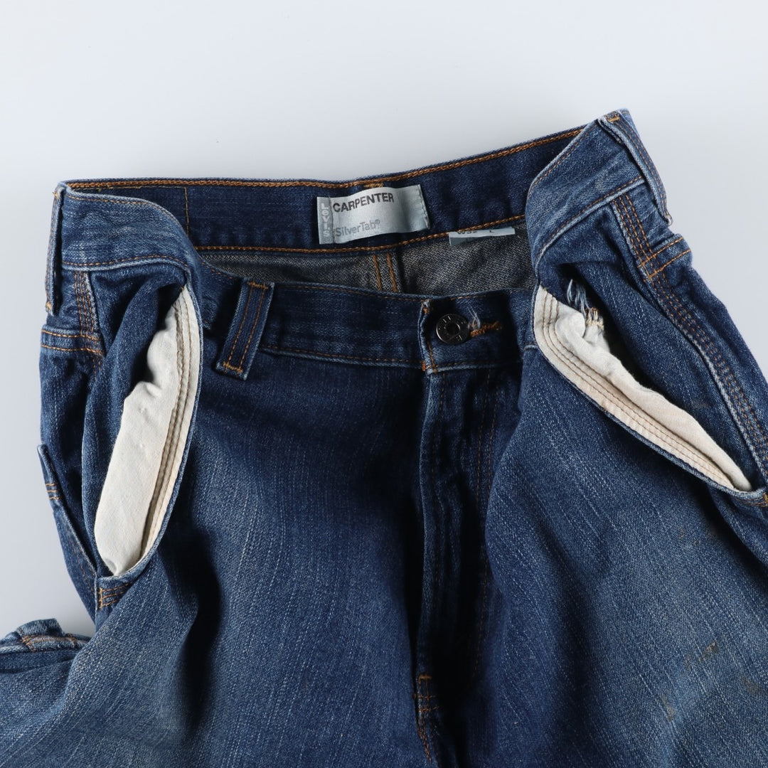 2000'S Levi's Silver Tab Carpenter Denim Painter Shorts, Men's Size W34 (approx.) cotton blue type Vintage Second Hand