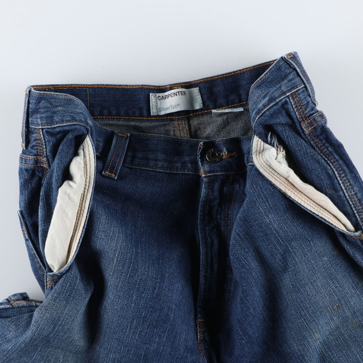 2000'S Levi's Silver Tab Carpenter Denim Painter Shorts, Men's Size W34 (approx.) cotton blue type Vintage Second Hand