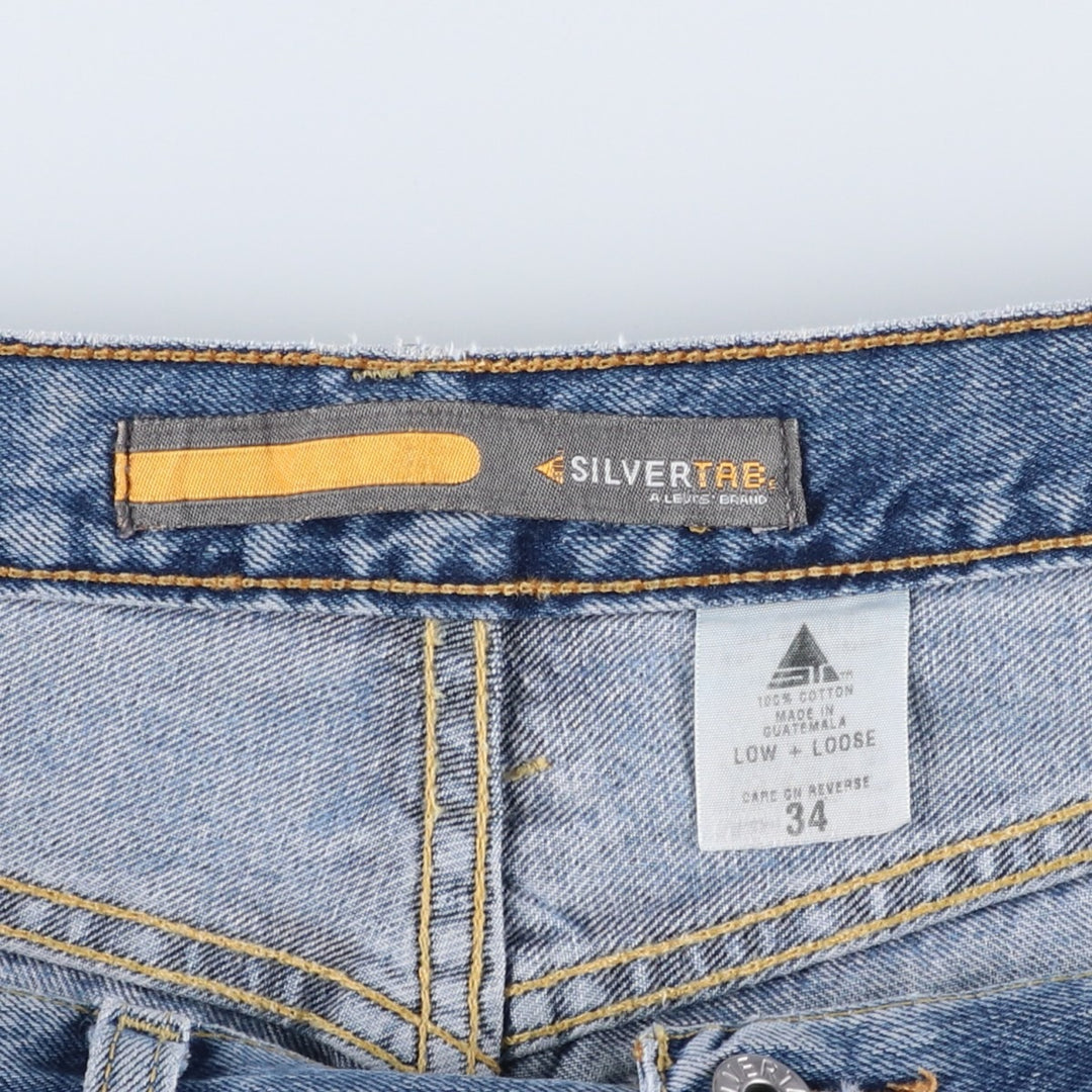 2000'S Levi's Silver Tab Low and Loose Denim Shorts (Men's W35 equivalent) cotton blue type Vintage Second Hand