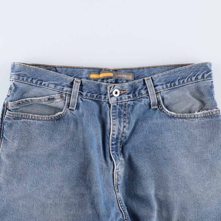 2000'S Levi's Silver Tab Low and Loose Denim Shorts (Men's W35 equivalent) cotton blue type Vintage Second Hand