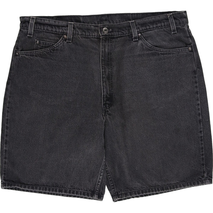 Big Size 90'S Levi's 550 Orange Tab Black Denim Shorts Men's W41 (approx.) Vintage cotton black type Vintage Second Hand