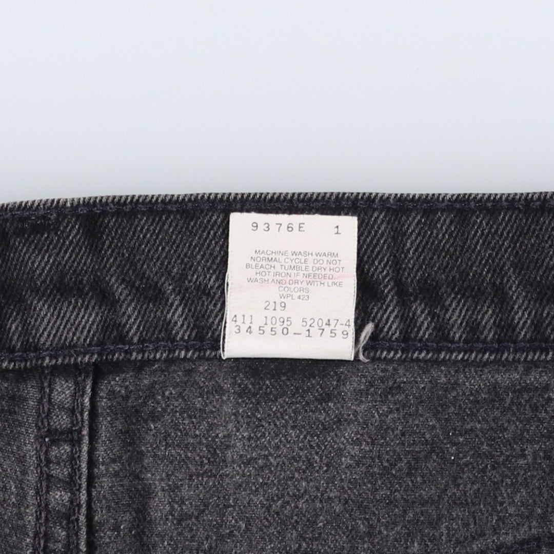 Big Size 90'S Levi's 550 Orange Tab Black Denim Shorts Men's W41 (approx.) Vintage cotton black type Vintage Second Hand