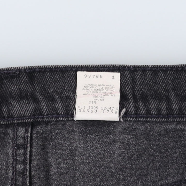 Big Size 90'S Levi's 550 Orange Tab Black Denim Shorts Men's W41 (approx.) Vintage cotton black type Vintage Second Hand