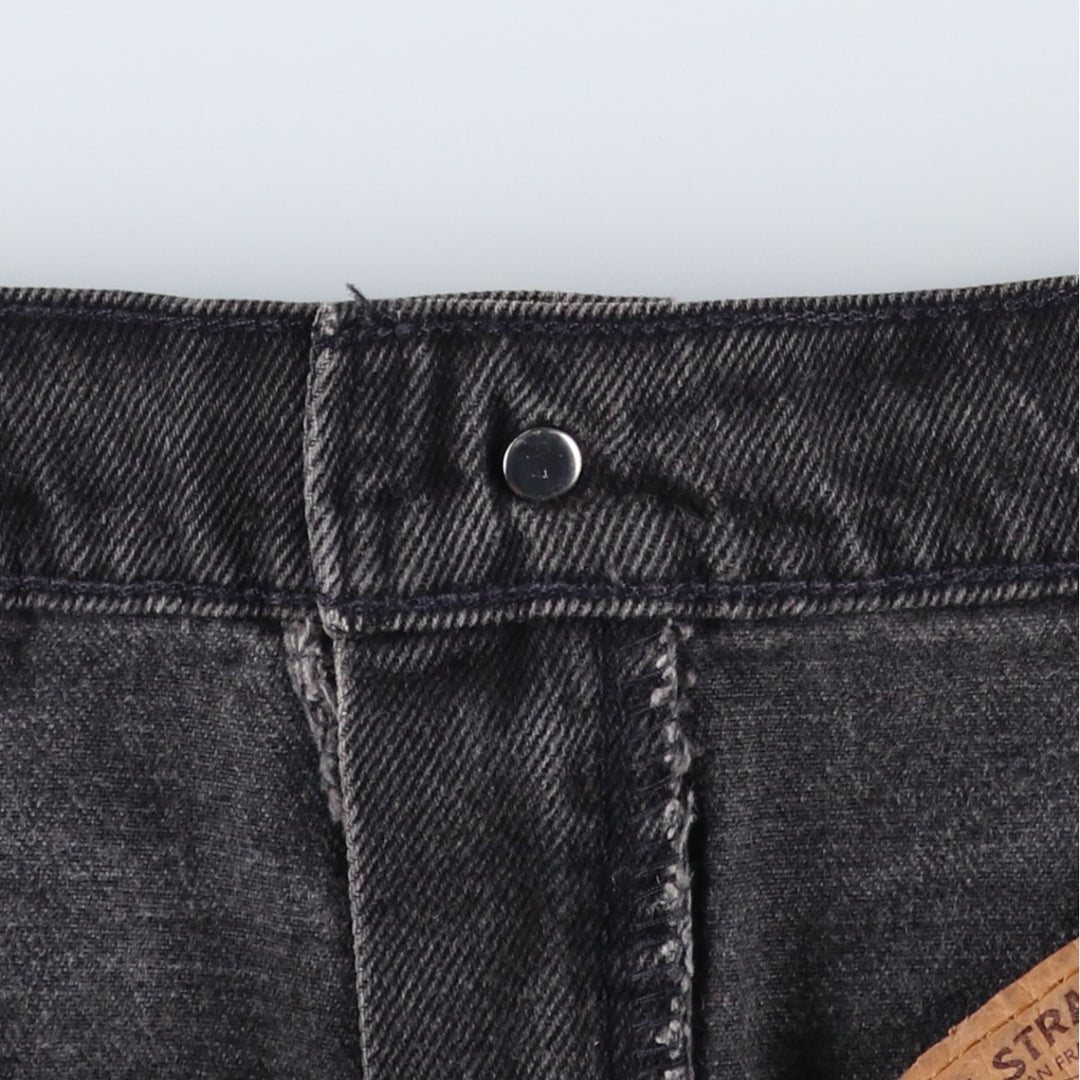 Big Size 90'S Levi's 550 Orange Tab Black Denim Shorts Men's W41 (approx.) Vintage cotton black type Vintage Second Hand