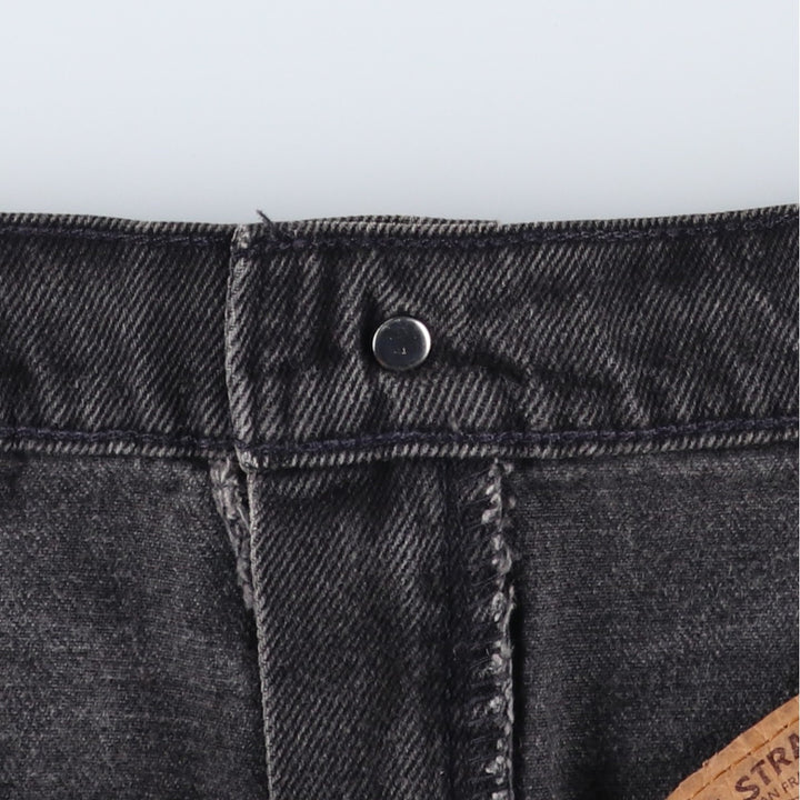 Big Size 90'S Levi's 550 Orange Tab Black Denim Shorts Men's W41 (approx.) Vintage cotton black type Vintage Second Hand