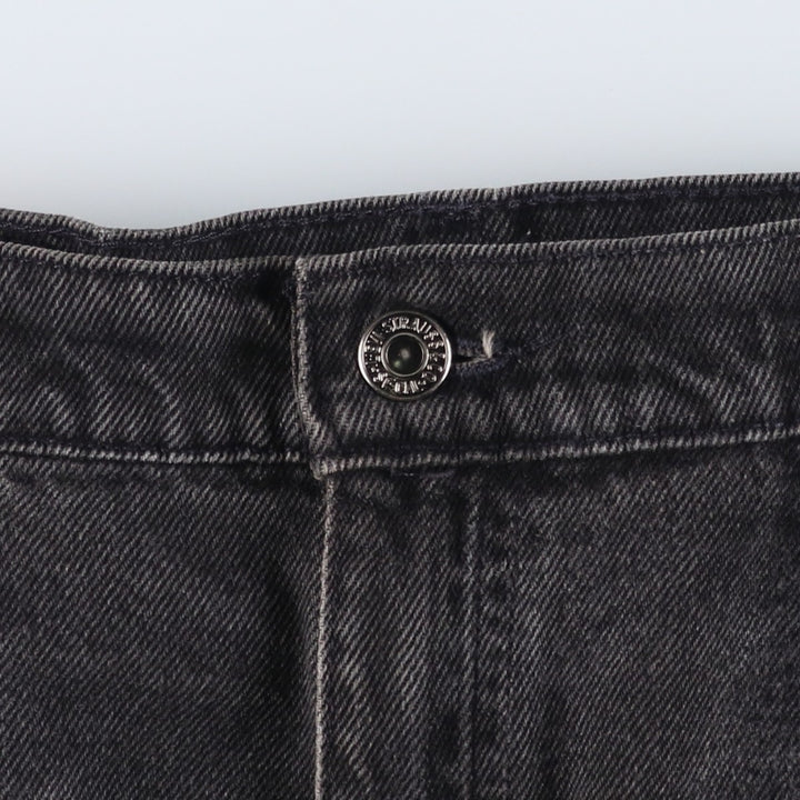 Big Size 90'S Levi's 550 Orange Tab Black Denim Shorts Men's W41 (approx.) Vintage cotton black type Vintage Second Hand