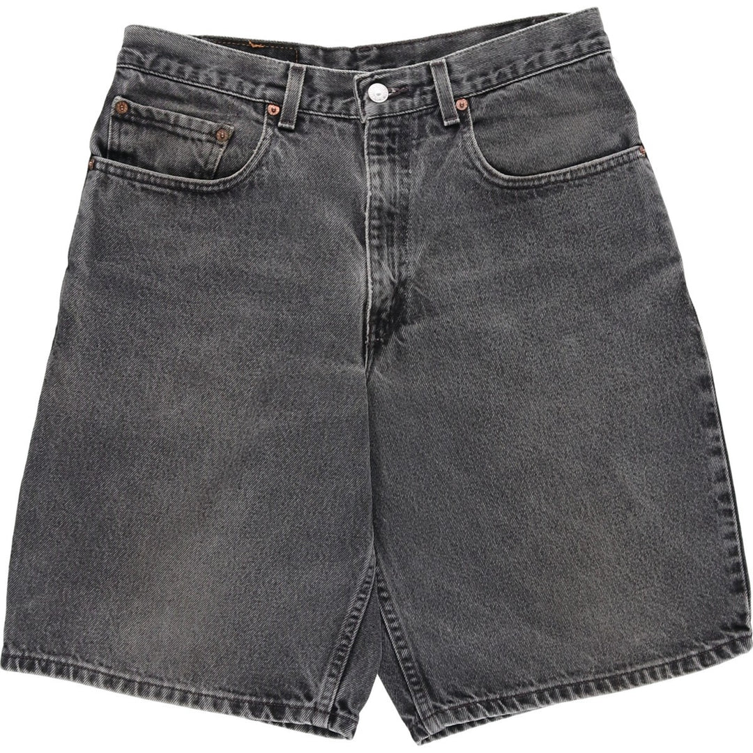 Levi's 560 Black Denim Shorts, Men's W33 (approx.) unclear gray type Vintage Second Hand