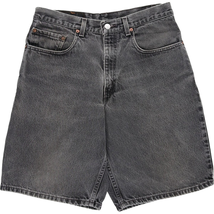 Levi's 560 Black Denim Shorts, Men's W33 (approx.) unclear gray type Vintage Second Hand