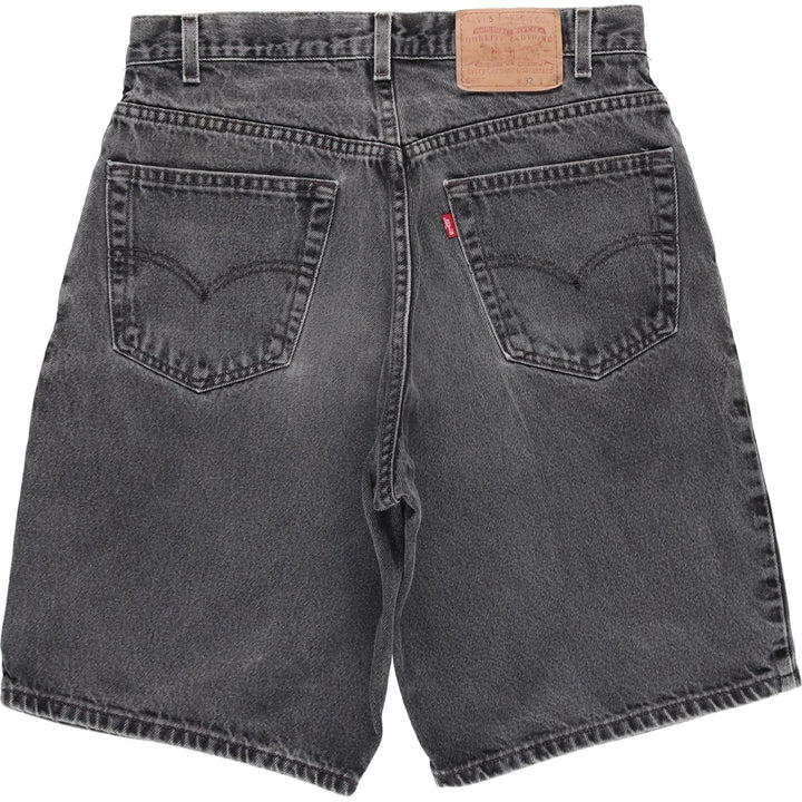 Levi's 560 Black Denim Shorts, Men's W33 (approx.) unclear gray type Vintage Second Hand