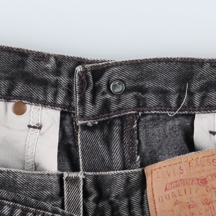Levi's 560 Black Denim Shorts, Men's W33 (approx.) unclear gray type Vintage Second Hand