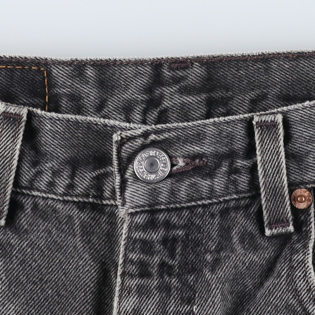 Levi's 560 Black Denim Shorts, Men's W33 (approx.) unclear gray type Vintage Second Hand