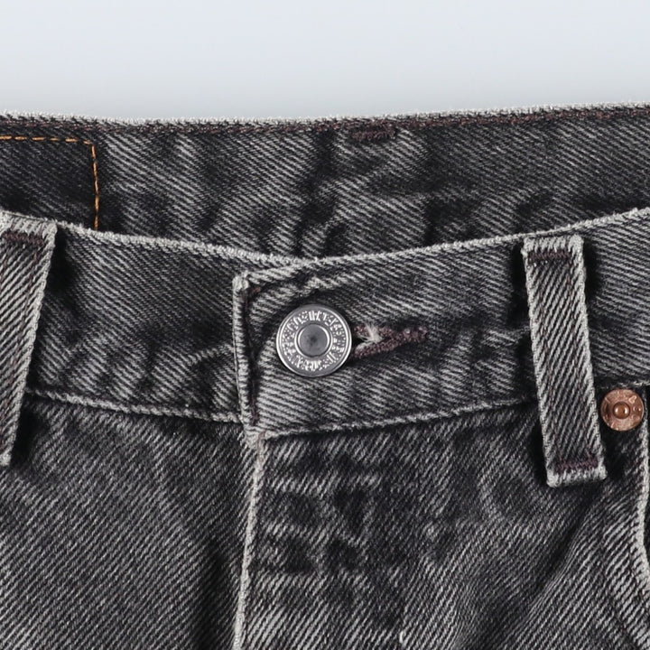 Levi's 560 Black Denim Shorts, Men's W33 (approx.) unclear gray type Vintage Second Hand