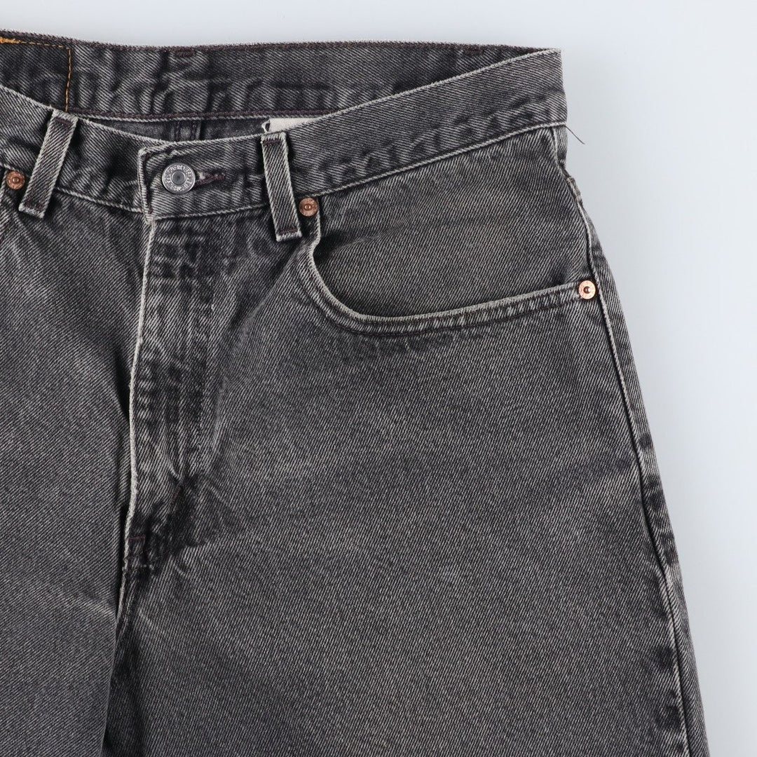 Levi's 560 Black Denim Shorts, Men's W33 (approx.) unclear gray type Vintage Second Hand