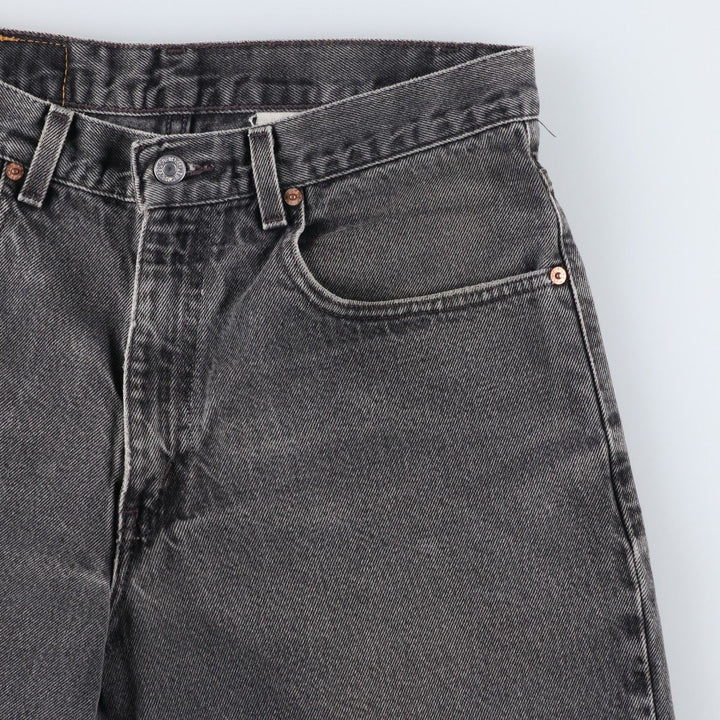 Levi's 560 Black Denim Shorts, Men's W33 (approx.) unclear gray type Vintage Second Hand