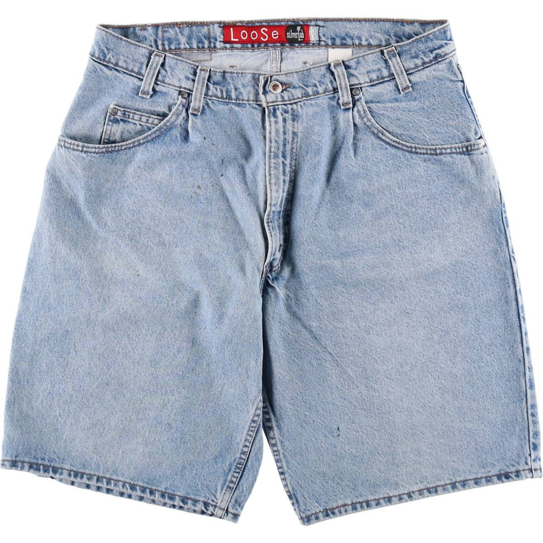 90'S Levi's Silver Tab Loose 33661-0791 Denim Shorts Half Pants Joys Made in USA Men's W37 equivalent cotton Blue type light blue Vintage Second Hand