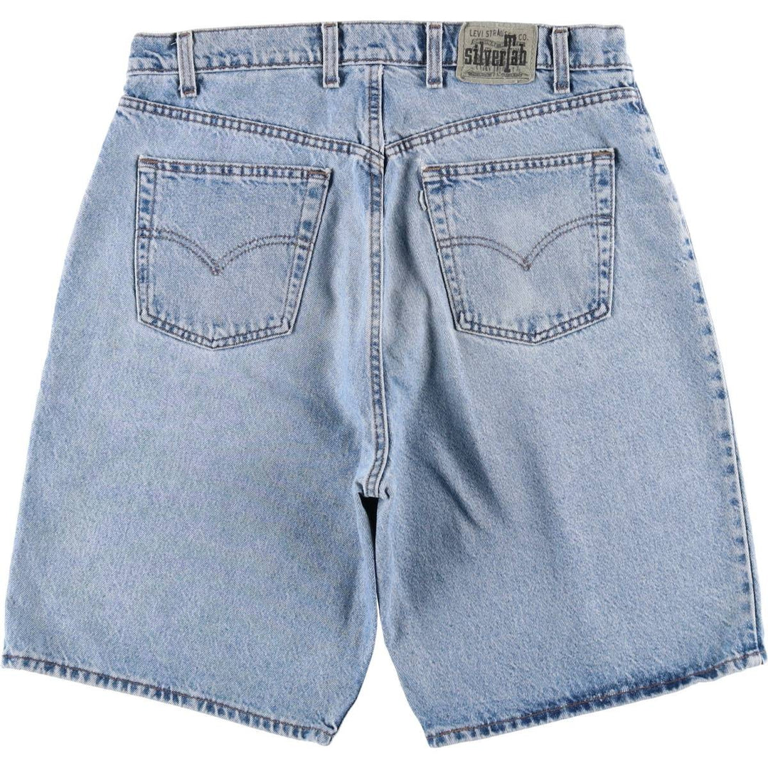 90'S Levi's Silver Tab Loose 33661-0791 Denim Shorts Half Pants Joys Made in USA Men's W37 equivalent cotton Blue type light blue Vintage Second Hand