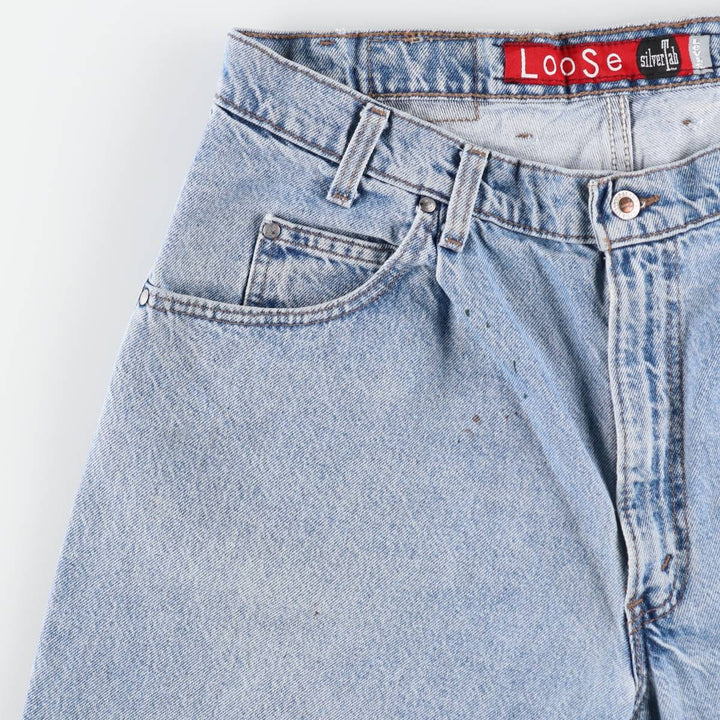 90'S Levi's Silver Tab Loose 33661-0791 Denim Shorts Half Pants Joys Made in USA Men's W37 equivalent cotton Blue type light blue Vintage Second Hand