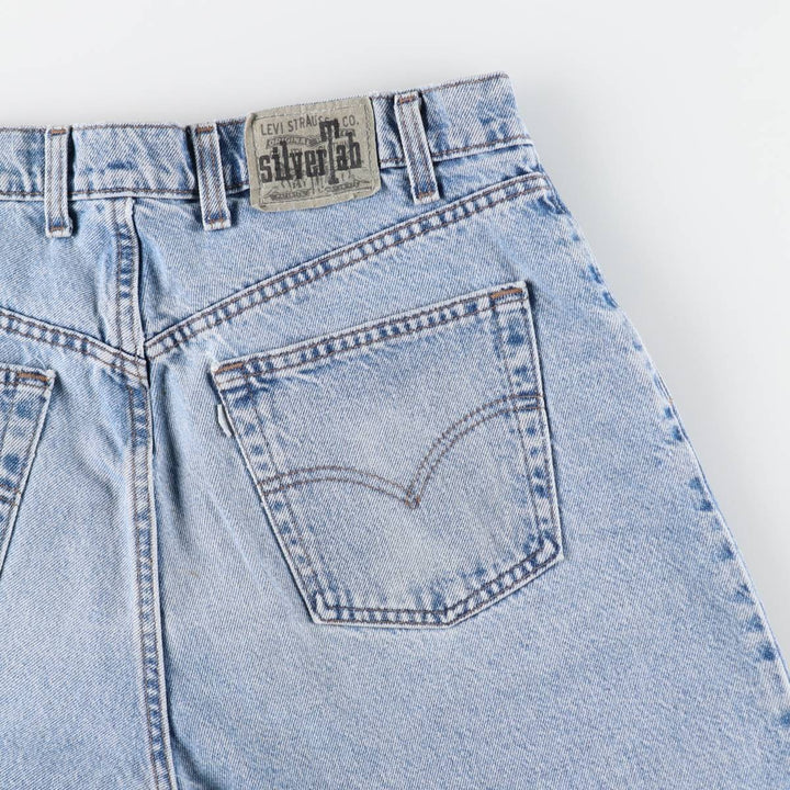 90'S Levi's Silver Tab Loose 33661-0791 Denim Shorts Half Pants Joys Made in USA Men's W37 equivalent cotton Blue type light blue Vintage Second Hand