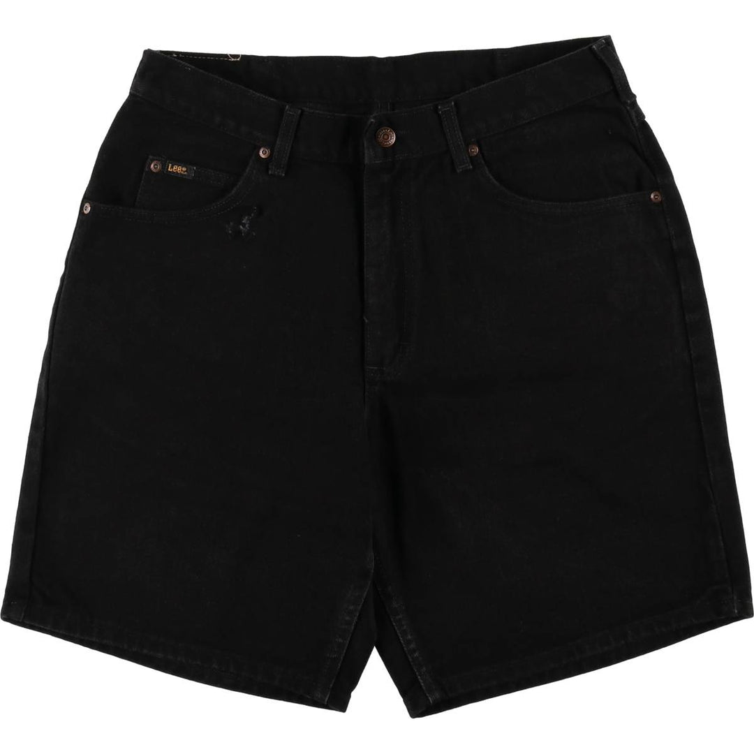 90'S Lee Black Denim Shorts, Made in USA, Men's Size W33 (approx.), Vintage cotton black type Vintage Second Hand