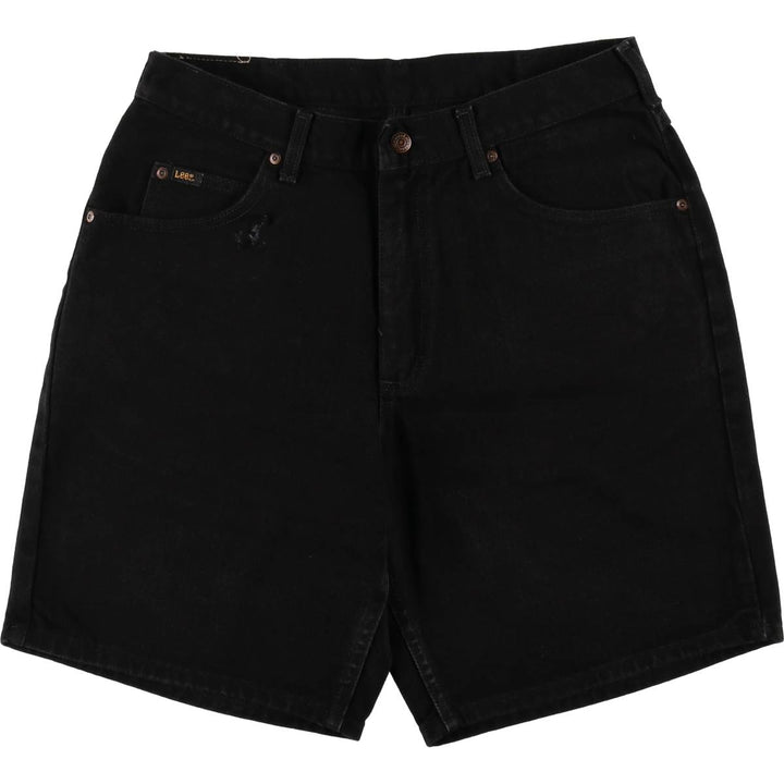 90'S Lee Black Denim Shorts, Made in USA, Men's Size W33 (approx.), Vintage cotton black type Vintage Second Hand