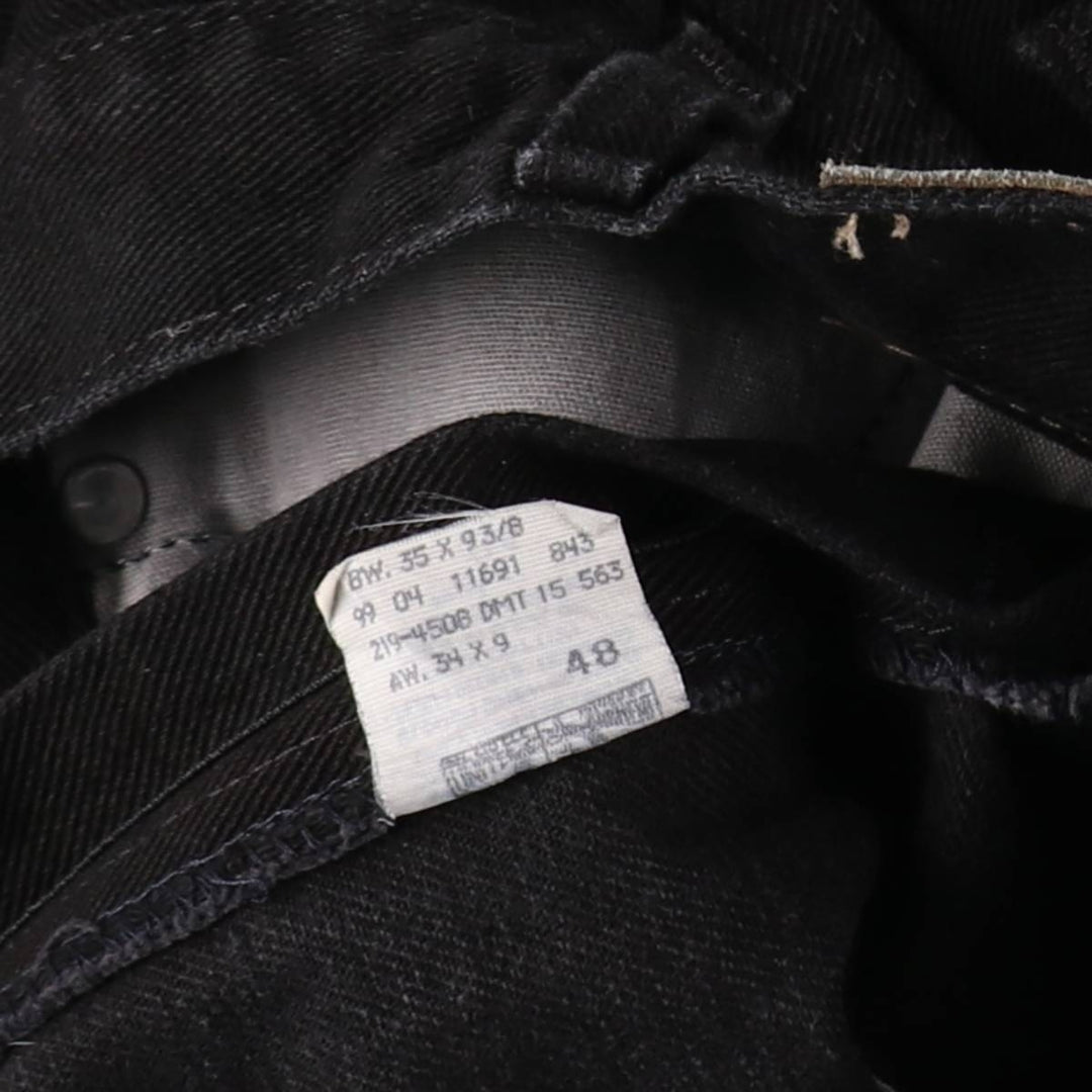 90'S Lee Black Denim Shorts, Made in USA, Men's Size W33 (approx.), Vintage cotton black type Vintage Second Hand