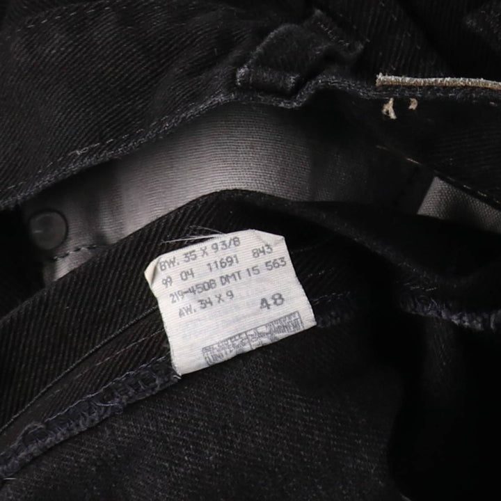 90'S Lee Black Denim Shorts, Made in USA, Men's Size W33 (approx.), Vintage cotton black type Vintage Second Hand