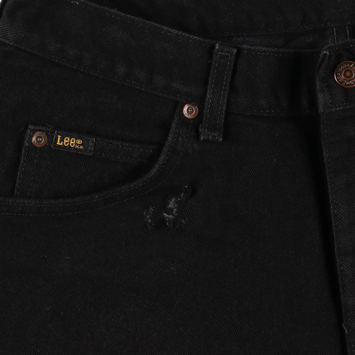 90'S Lee Black Denim Shorts, Made in USA, Men's Size W33 (approx.), Vintage cotton black type Vintage Second Hand