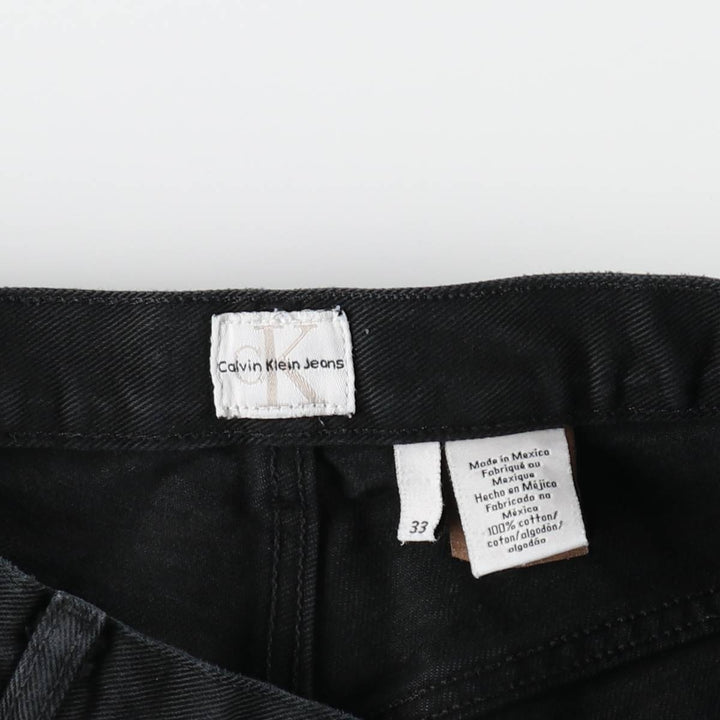 90s-00'S Calvin Klein Jeans Black Denim Shorts, Men's Size W32 (approx.), Vintage cotton black type Vintage Second Hand