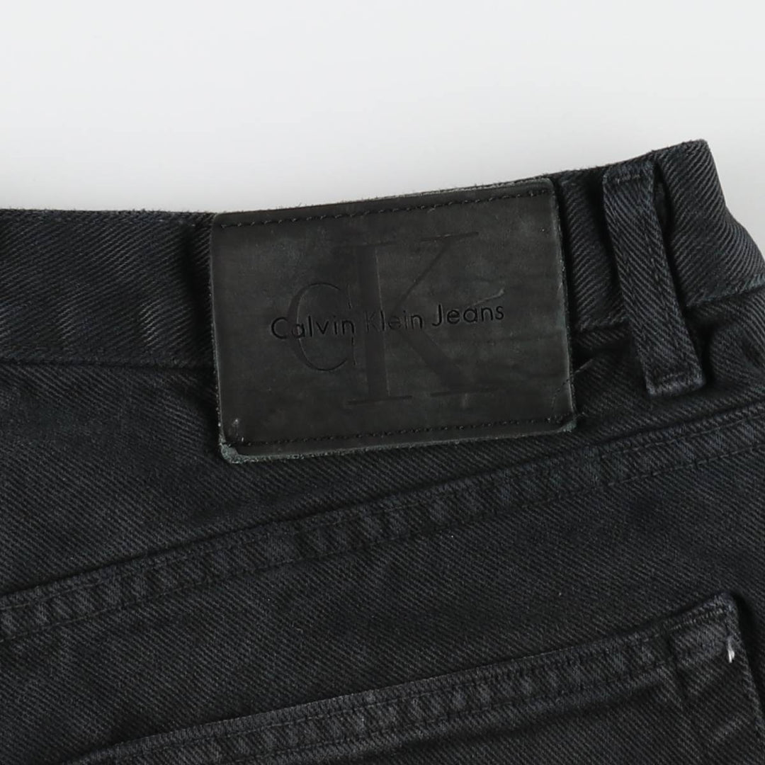 90s-00'S Calvin Klein Jeans Black Denim Shorts, Men's Size W32 (approx.), Vintage cotton black type Vintage Second Hand