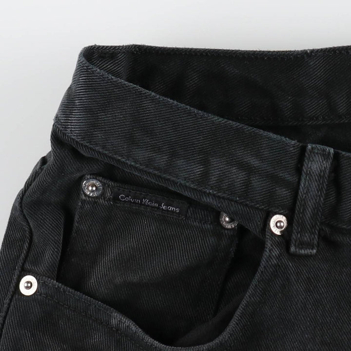 90s-00'S Calvin Klein Jeans Black Denim Shorts, Men's Size W32 (approx.), Vintage cotton black type Vintage Second Hand