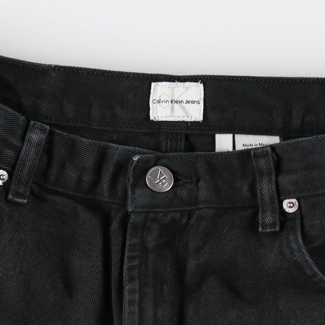 90s-00'S Calvin Klein Jeans Black Denim Shorts, Men's Size W32 (approx.), Vintage cotton black type Vintage Second Hand