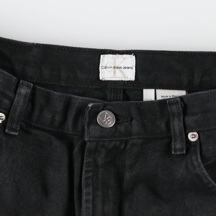 90s-00'S Calvin Klein Jeans Black Denim Shorts, Men's Size W32 (approx.), Vintage cotton black type Vintage Second Hand