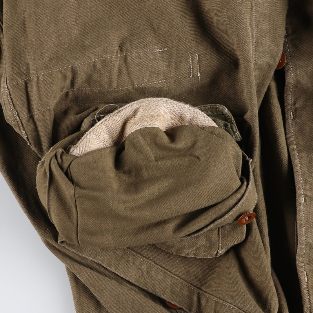 Authentic French military item from the 1950s, M-47 early model late model military field jacket, men's size L, vintage / eaa478492