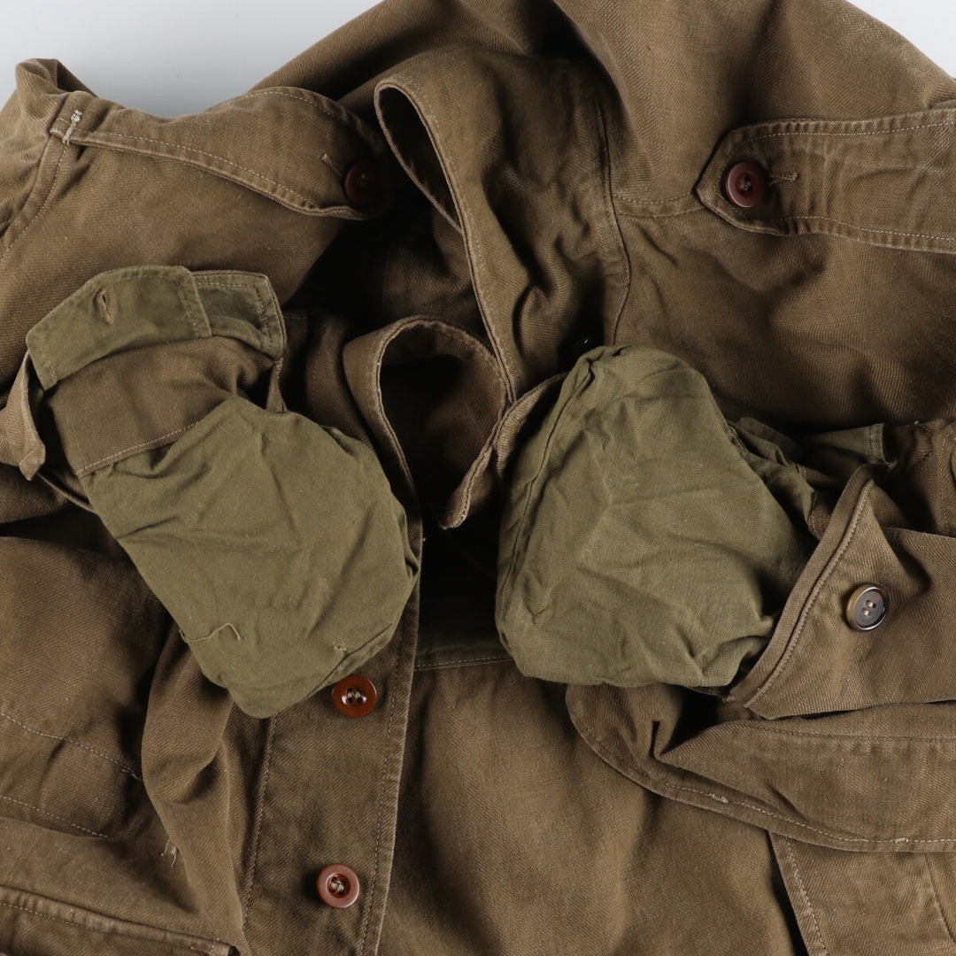 Authentic French military item from the 1950s, M-47 early model late model military field jacket, men's size L, vintage / eaa478492