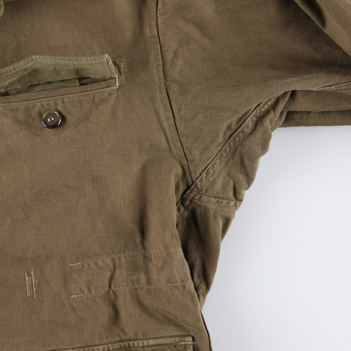 Authentic French military item from the 1950s, M-47 early model late model military field jacket, men's size L, vintage / eaa478492